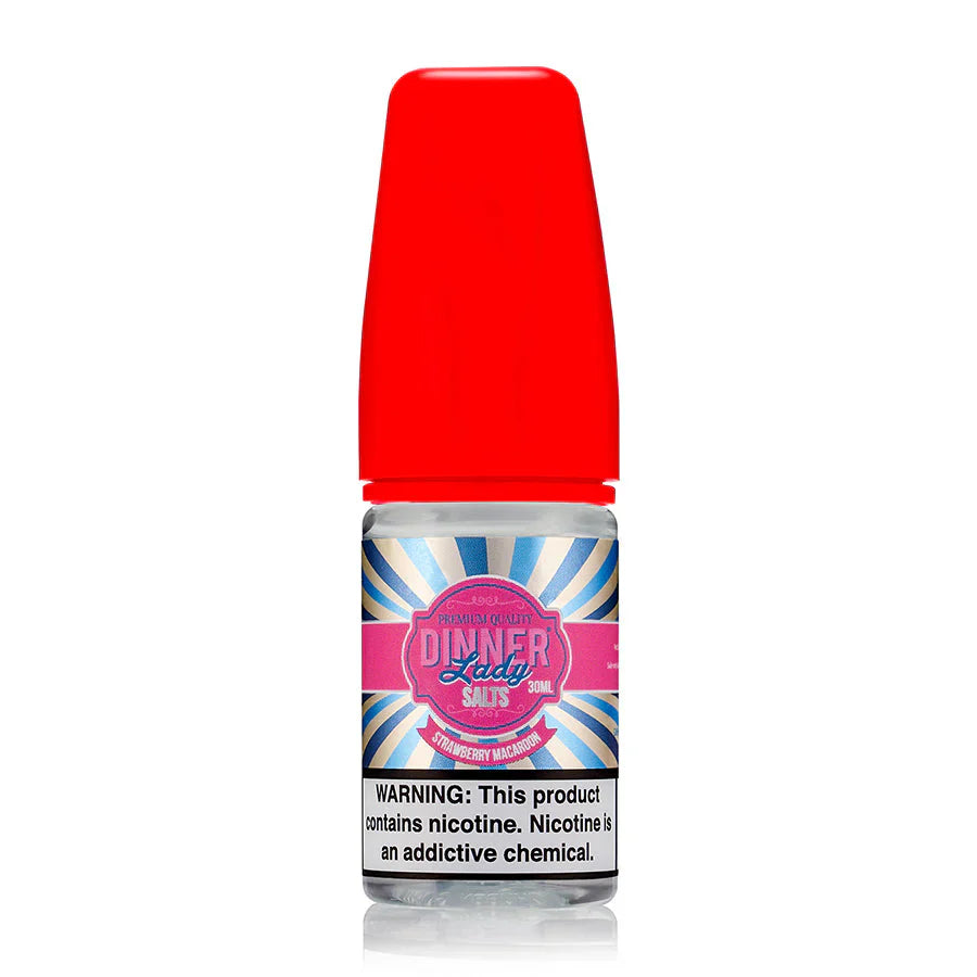 Strawberry Macaroon - Dinner Lady Salts | 30ML Vape Juice | 20MG,30MG, 50MG | Vape Store