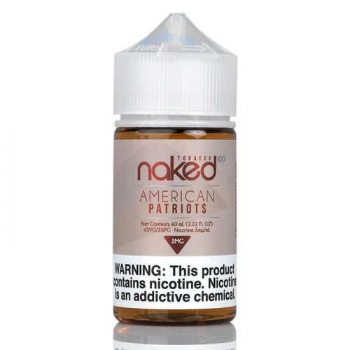 American Patriots - Naked 100 Tobacco | 60ML Vape Juice | 3MG, 6MG, 12MG | Vape Store