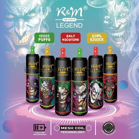 R&M Legend 10000 Puffs Rechargeable Disposable Vape India | Vape Store