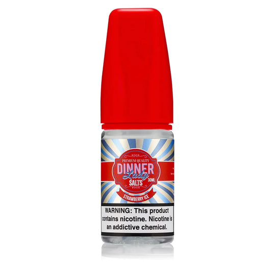 Strawberry Ice - Dinner lady Salts | 30ML Vape Juice | 20MG, 50MG | Vape Store
